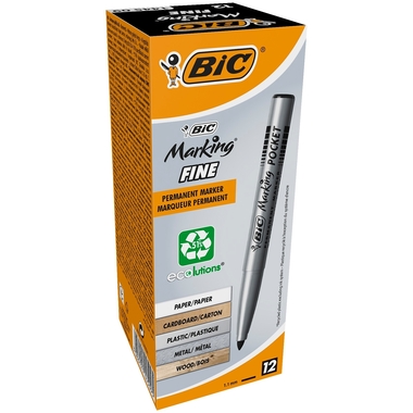BIC Permanent Marker ecolutions 8209022 noir 12 pcs.