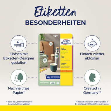 AVERY ZWECKFORM Etiketten 10mm L6019REV2 weiss 7875 Stück