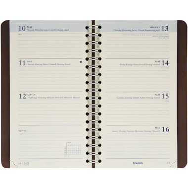 BREPOLS Agenda Interplan Calvi 2026 0.736.6870 1S/2P orange 8.9x16cm