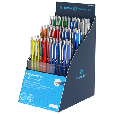 SCHNEIDER Penna sfera K20 ICY 004163 ass., 100 pezzi