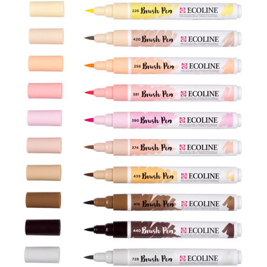 TALENS Ecoline Brush Pen Set 11509816 ass. Skin 10 Stück