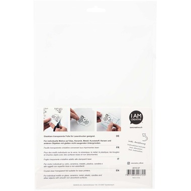 I AM CREATIVE Pellicola per scivoli d'acu A4 4010.57 chiaro 2 pezzi
