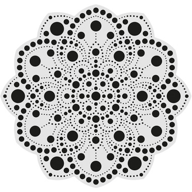 ALADINE Dot painting peinture p.points 85502 moule & pochoir 20cm