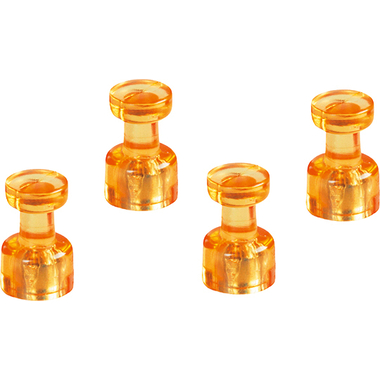 MAGNETOPLAN magnet. Memohalter 18x11mm 1666144 orange 4 Stk.