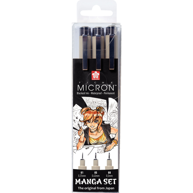 SAKURA Manga Pigma Micron Set POXSDKMAN3 3 pezzi
