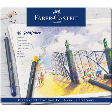 FABER-CASTELL Goldfaber Farbstift 114748 48er Metalletui