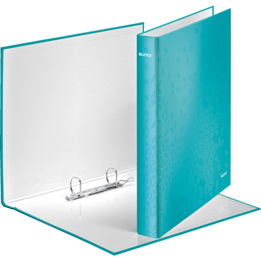 LEITZ Ringbuch WOW 4cm 42410051 2 Ringe eisblau A4+