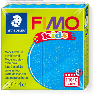 FIMO Knete Kids 42g 8030-312 blau glitzer