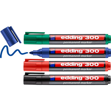 EDDING Permanent Marker 300 553 ass., 4 Stück