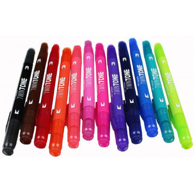 TOMBOW Stylo Fibre TwinTone Marker WS-PK-12P-1 clair 12 pcs.