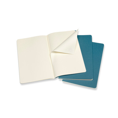 MOLESKINE Notizheft Cahier 3er Set A5 647629629 blau, blanco 80 Blatt