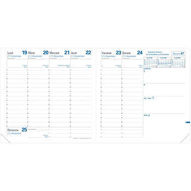 QUO-VADIS Agenda Club Executif 2026 014947Q 1S/2P lampone FR 16x16cm