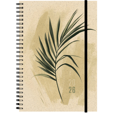 SIMPLEX Wochenagenda Graspapier 2026 40407.26 1W/2S Leaf ML 14.8x21cm