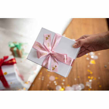 PTOUCH Nastro rosa/oro TZE-RE54 Sistemi Tze 24mm