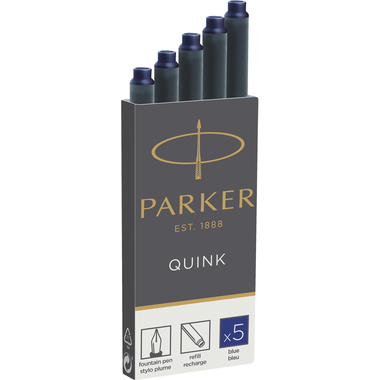 PARKER Inchiostro Quink Z44 1950384 blu, perm. 5 pezzi