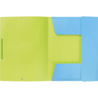 KOLMA Gummizugmappe Doppia A4 11.079.20 blau/grün