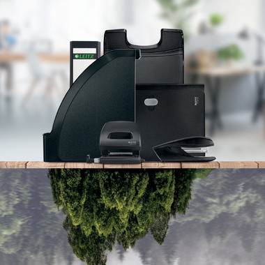 LEITZ Agrafeuse Mini NeXXT Recycle 5617-00-25 rouge, CO2 neutre 10 feuilles