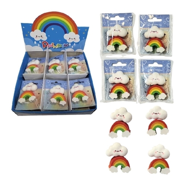 ROOST Set de gommes 3D 4563 Nuage, Arc-en ciel, assorti