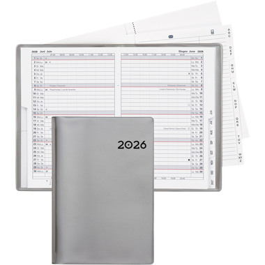 BIELLA Agenda Istanbul 2026 855612280026U 1M/2P silber ML 10.6x15.3cm