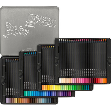 FABER-CASTELL Farbstifte Black Edition 116490 Metalletui 100 Stück