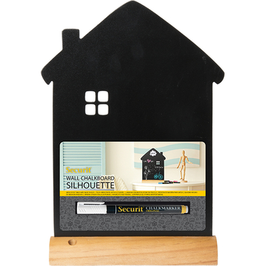 SECURIT Lavagna Gesso HOUSE FBT-HOUSE nero 32x23x6cm