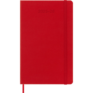 MOLESKINE Agenda de notes semaine 25/26 DHF218WN3Y26 18M ligné HC rouge 13x21cm