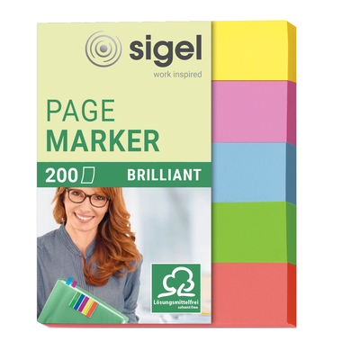SIGEL Bloc notes BRILLANTE 12x50mm HN625 ass couleur. 5x40 bandes