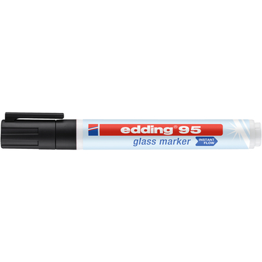 EDDING marcatore di vetro 95 95-001 nero