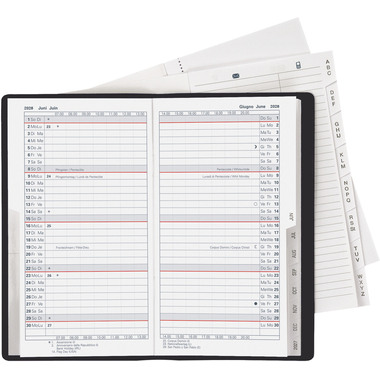 BIELLA Agenda Luzern 2026 855512020026U 1M/2P nero ML 8.7x15.3cm