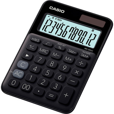 CASIO Calculatrice Mini MS20UCBK 12 chiffres noir