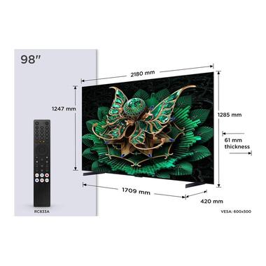 TCL TV 98C7K 98", 3840 x 2160 (Ultra HD 4K), QLED