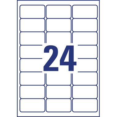 AVERY ZWECKFORM Etichette foglia 63,5x33,9mm L4773REV-20 bianco,non perm. 480 pz./20fl