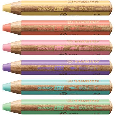 STABILO Farbstifte Woody 3 in 1 880/402 pastell blau