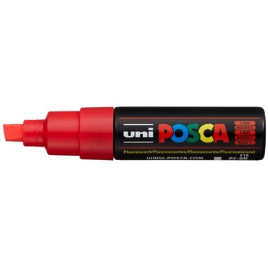 POSCA Marker 8mm PC-8K F.RED fluo rot, Keilspitze