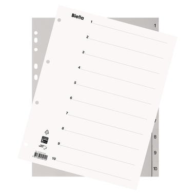 BIELLA Register PP A4+ 47841000U grau 1-10