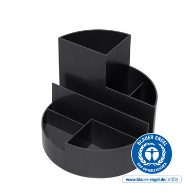 MAUL Stifteköcher Recycle 6.35 6 Fächer, 14cm,12.5cm,schwarz