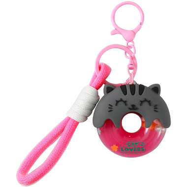 I-TOTAL Portachiavi ciambella XL3067 Grey Cat