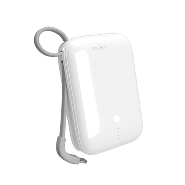 Batterie externe 10000 mAh avec câble USB-C intégré | Puro