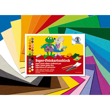 URSUS Fotokarton 24x34cm 3760000 25 Farben ass. 25 Blatt