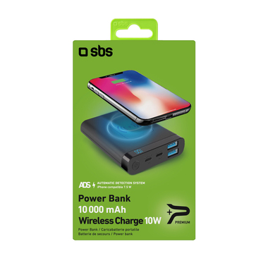 Batterie Externe sans fil 10 Watts à recharge rapide