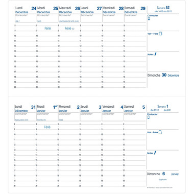 QUO-VADIS Agenda Impala Bi-Plan. 2026 217027Q 1W/1S schwarz FR 8.8x17cm