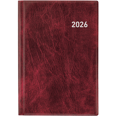 BIELLA Geschäftsagenda Terminia 2026 817535470026U 1W/2S weinrot ML 14.5x20.5cm