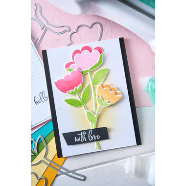 SIZZIX Timbro 666994 Whimsy Bloom 22 pezzi