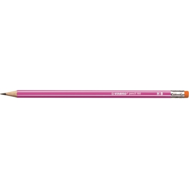 STABILO Bleistift 160 mit Gummi HB 2160/01HB pink
