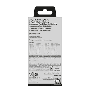 Adaptateur USB-C - Lightning "Made for iPhone" | SBS