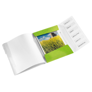 LEITZ Dossier de coll. WOW PP A4 4633-00-54 vert 6 comp.