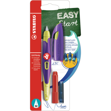 STABILO Stylo plume EASYbirdy M B-53286-5 violet/jaune