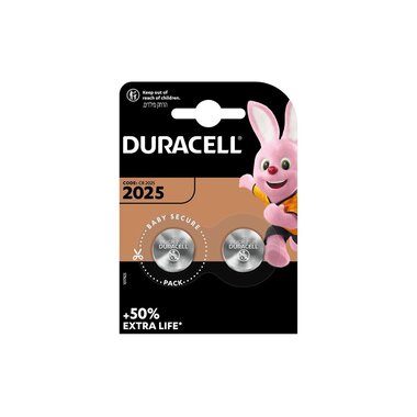 Duracell batteria a bottone al litio CR2025, 2 pezzi