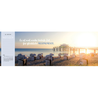 ARS EDITION Calendrier de table 2026 13575 Sehnsucht Meer DE 29.7x11.5cm