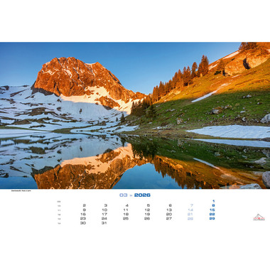 CALENDARIA Bildkalender 2026 9783036205267 Mountain Waters ML 45x34cm
